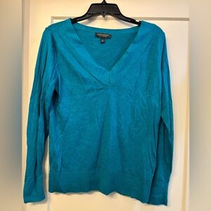 Banana Republic Women's Teal V Neck Sweater